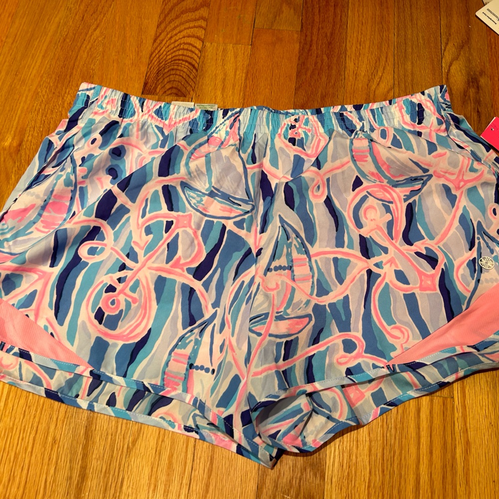 Lilly Pulitzer Ocean Trail Short Size Large Reel Nauti new with tags
